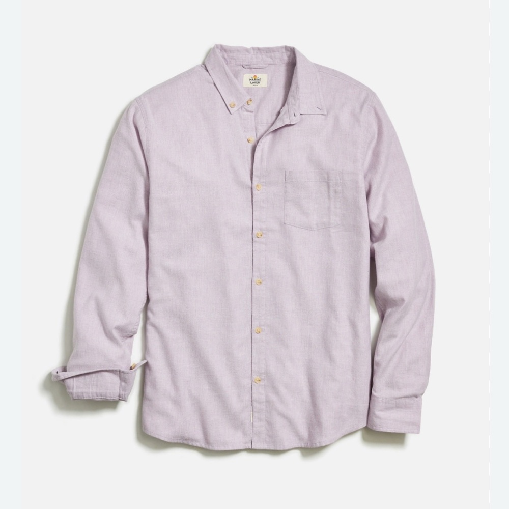 Marine Layer Purple Casual Button Down Shirt